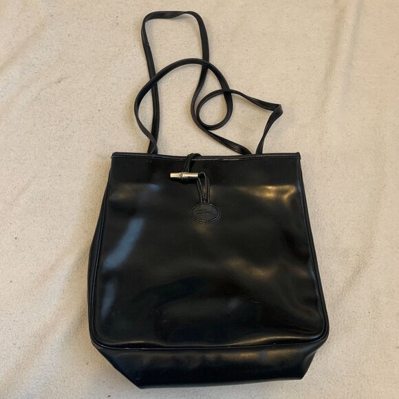 Longchamp Handbags - Longchamp Leather Purse Bag Black